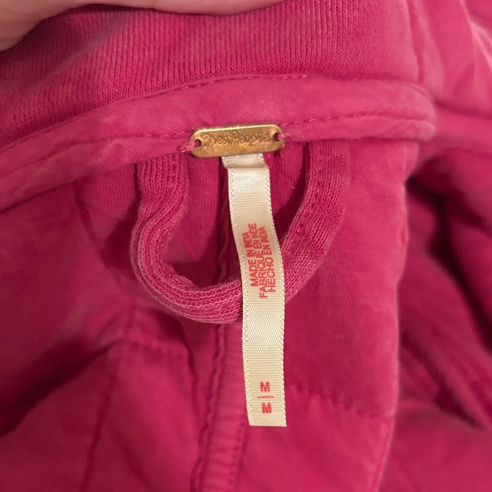 Free People Quilted Dolman Sleeve Jacket-Hot Pink-Size Medium RARE